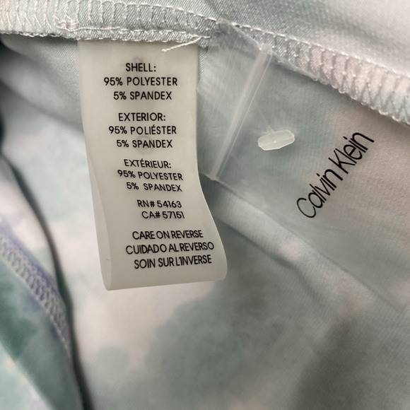 New Calvin Klein  Tie Dye Print Pleated Crew Neck Sleeveless Cami Top Size XL - Picture 4 of 9